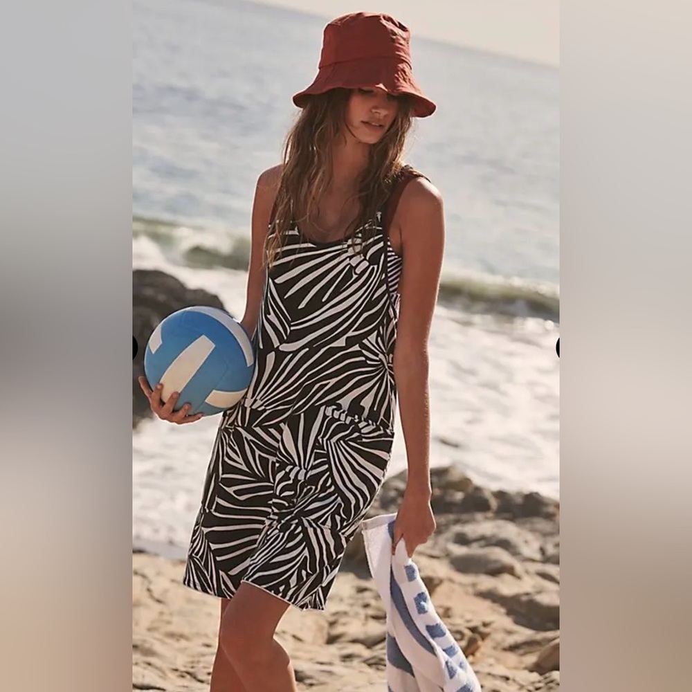 FP Movement Hot Shot Printed Romper Black and White Size Small